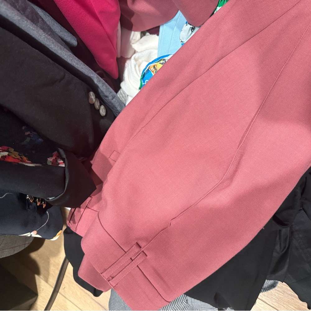 RARE M&S Pink Suit Pants ASO Kate Middleton - Picture 3 of 5